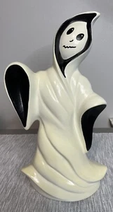 Vintage 12” Ceramic Ghost Cream Glazed Halloween Figurine - Picture 1 of 7