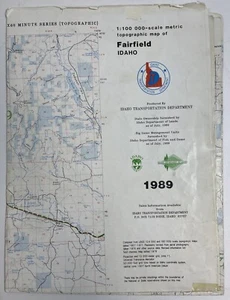 Salmon Idaho-Montana 1996 Topographic Map 38"x25" OldPaperMapsCom - Picture 1 of 12