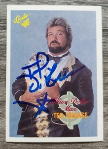 Million Dollar Man Ted DiBiase Signed 1990 WWF Classic Card #8 WWE Wrestling RAD - Picture 1 of 1