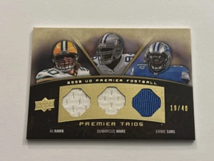 2008 UD Premier AJ Hawk DeMarcus Ware Ernie Sims Premier Trios #19/40 NFL SP - Picture 1 of 2