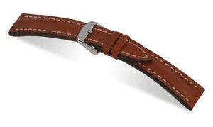 "Correa de correa de reloj ruso de cuero RIOS1931 para coñac ""Breitling"" de 20 mm ""Tornado" - Imagen 1 de 3