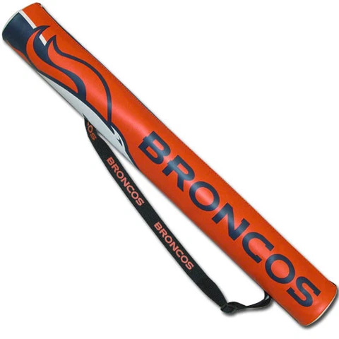New NFL Denver Broncos Football Licensed Insulated 6 Can Shaft Drink Cooler Cover
