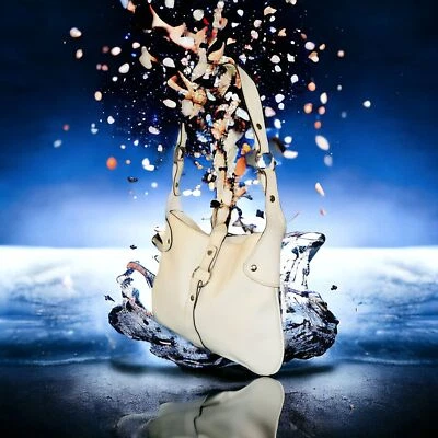 Bolso de Hombro Hobo NANNINI Milano Vintage Cuero Blanco Liso Estructura Mediana  Foto 1 de 4