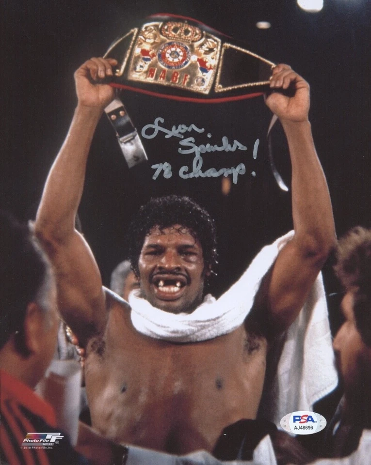 Leon Spinks Boxing Champion Signed 8x10 Photo PSA COA Muhammad Ali C - Image 1 of 1