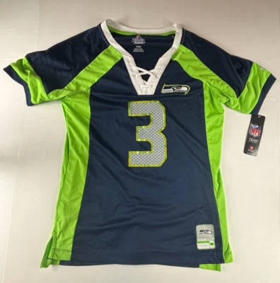 Camiseta deportiva de moda para aficionados de los Seattle Seahawks Russell Wilson #3 talla Mediano Foto 1 de 4