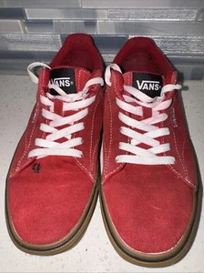 Vans Off The Wall Red Suede Skate Shoes 500714 Size US SZ 8 Excellent Condition - Picture 1 of 16