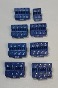 8 x Bticino BLUE modules for Distribution Blocks - JOB LOT - see photos for more - Picture 1 of 8