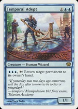 Temporal Adept 9th Edition PLD Blue Rare MAGIC THE GATHERING CARD ABUGames