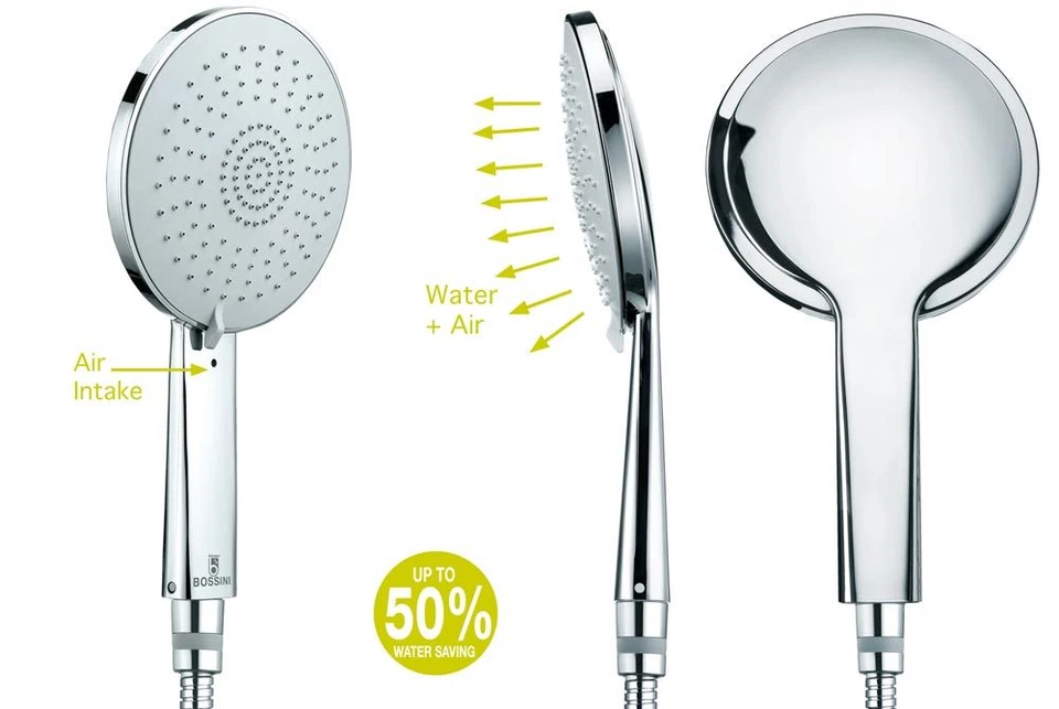 DOCCETTA BOSSINI MIXA/3 CON 3 GETTI ANTICALCARE ECO-COMPATIBILE