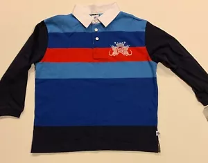 Haut chemise col LS rayé PHYS.SCI garçon vintage neuf avec étiquette avec dragons taille S 6-7 - Photo 1/7