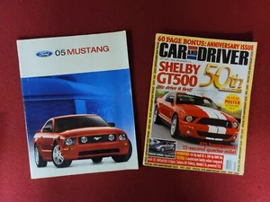 2005 Ford Mustang Factory Car Sales Brochure Catalog Plus CAR & DRIVER Magazine - Picture 1 of 4