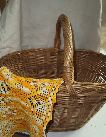 Basket With Handle Could Be Used For Magazines Or Newspapers Cover