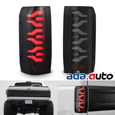 Fit 1987-1996 Ford F150 F250 F350/Bronco LUXX-Series LED Tail Lights Pair Black - Image 1 of 4