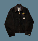 Vintage Carhartt J01 Black Detroit Jacket Blanket Lined Sz 54 3XL - MADE IN USA