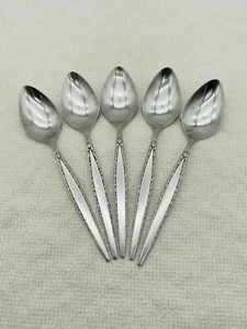 Vintage Oneida Community Venetia Edelstahl brüniert (5) Teelöffel - Bild 1 von 8