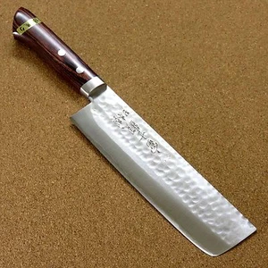 Japanese Kitchen Vegetable Knife 165mm 6.5 inch 3 Layers Hammered Bolster JAPAN - Picture 1 of 10