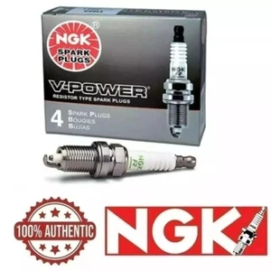 NGK "V-POWER" Spark Plugs (Set of 4) 1992-2001 for Honda Prelude 2.2L 2.3L - Picture 1 of 2