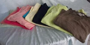 Camisa sin mangas tejida elástica de granero talla 18-20 con efecto acanalado vertical a elección - Imagen 1 de 19