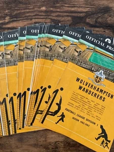 Wolves Wolverhampton Wanderers 1962/63 1963/64 1964/65 HOME programmes FREE POST - Picture 1 of 143