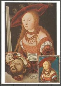 Paraguay 1972 MAXIMUM CARD PAINTING Judith with head of Holofernes by L. Cranach - Picture 1 of 1