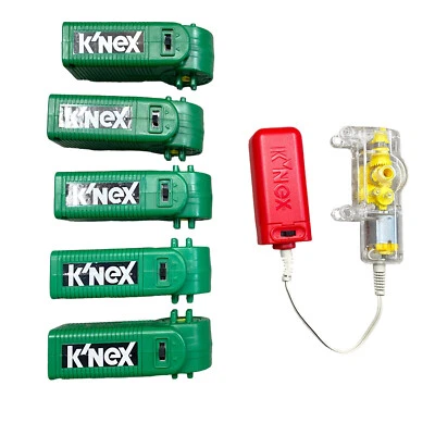 KNEX Motors Bundle Red Tethered Battery Operated Gear Box Six Green 45 RPM  - Image 1 of 4