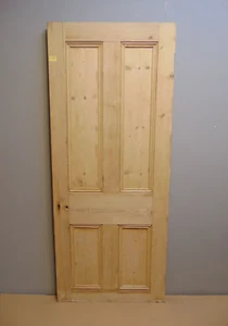 Door Reclaimed Pine Victorian 4 Panel 30 1/4" x 72 1/2" 445D (FREE UK POSTAGE) - Picture 1 of 10