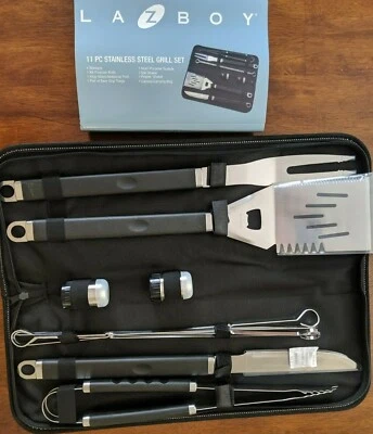La-Z-Boy BBQ Tool Set 11 Pieces Grill Accessory Set, Heavy Duty Stainless Steel  - Image 1 of 3