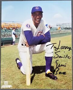 Ernie Banks Autographed 8x10 Color Photograph Chicago Cubs HOF personallized