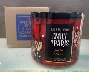 NEW EMILY IN PARIS Bath & Body Works 3-wick Scented Candle PARIS AMOUR - Picture 1 of 6