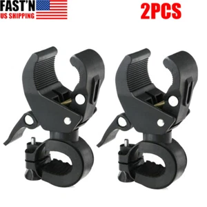 2 Pack Bike Flashlight Holder Universal LED Flashlight Mount Holder 90º Rotation - Picture 1 of 9
