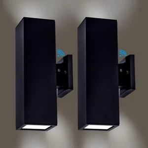 Dusk to Dawn Outdoor Light – 2-Pack Up and Down Outdoor Wall Lights for Ho - Picture 1 of 9