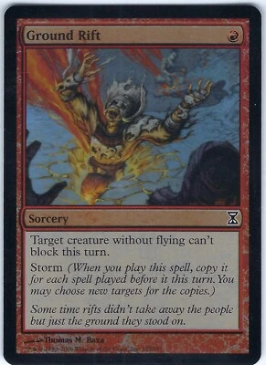 FOIL Ground Rift Time Spiral Common – MTG Magic the Gathering Card - Image 1 of 2