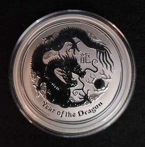 Moneda de plata Australia Año Lunar del Dragón 2012 2 oz Serie Australiana II - Imagen 1 de 2
