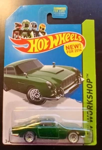 2014 Hot Wheels Green Aston Martin 1963 DB5 - HW Workshop 200/250 - Neu in OVP - Bild 1 von 3