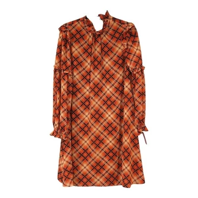 90 年代 Kinderwhore 柔软 Grunge Riot Grrl 格子格子雪纺 Mod 连衣裙 — 第 1/4 张图片