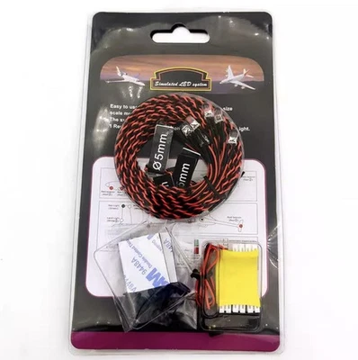 8 LEDs Remote controlled Aircraft Night Flight LED Flash Lights for RC Airplane - Image 1 of 4