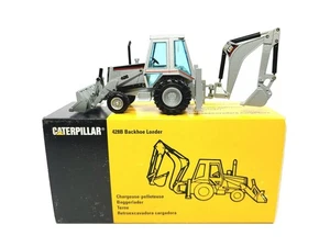 Caterpillar Cat 428B Backhoe Loader Cab - Silver NZG 1:50 Scale Model #2851S New - Picture 1 of 4