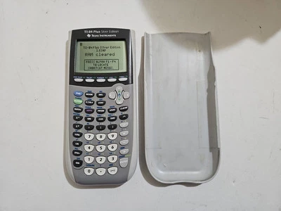 Texas Instruments Ti-84 Plus Silver Edition Calculator Gray/White w/ Case Tested - Image 1 of 4