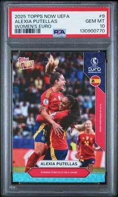 ALEXIA PUTELLAS * PSA 10 * 2025 TOPPS ТЕПЕРЬ ЖЕНЩИН ЕВРО * КОМАНДА ИСПАНИИ НАБОР * #9 - Изображение 1 из 4