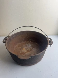 Hervidor de frijoles horno holandés de hierro fundido Wagner Ware Sidney -0-1268A de colección - Imagen 1 de 9