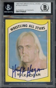 1982 PWE WRESTLING ALL STARS HULK HOGAN ROOKIE BECKETT BGS AUTHENTIC AUTO - Picture 1 of 2
