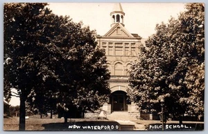 K31/ New Waterford Ohio RPPC Postcard c1910 Columbiana Public School 99 - Imagen 1 de 4