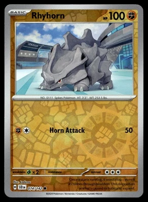 RHYHORN 74/142 COMMON STELLAR CROWN POKEMON - Image 1 of 4