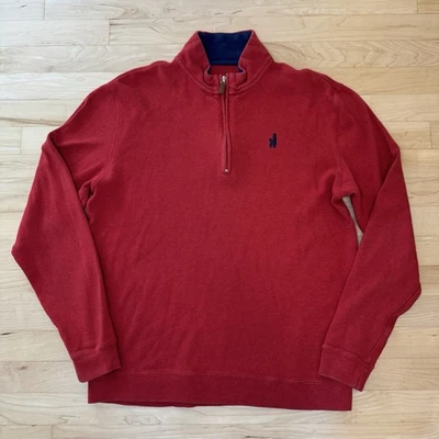 Johnnie O Sully 1/4 Zip Pullover Mens Large Red Sweater Golf Performance Preppy - Image 1 of 4