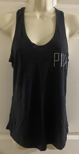 Women Victoria's Secret PINK Solid Black  Sleeveless Casual Top Size S - Picture 1 of 6