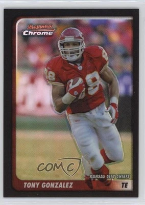 2003 Bowman Chrome Refractor /500 Tony Gonzalez #19 HOF - Image 1 of 2