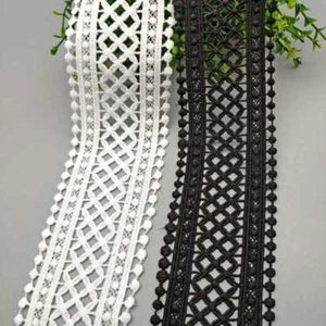 Crocheted Lace Embroidery Dress Clothes Sewing Edging Trimming Fabric Trim Craft - Picture 1 of 9