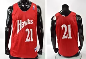 CHAMPION Dominique Wilkins NBA Atlanta HAWKS Red Vest Shirt SIZE L (adults) - Picture 1 of 7