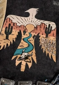 Women’s XL Western Boho Eagle Roam Free Print Tank Top. - Picture 1 of 5