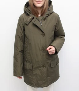 Women's WOOLRICH Arctic Down Parka Jacket Hooded Size M - Picture 1 of 11